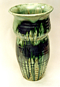 Image of Steven Ritter's pottery, Copper Oxidation Vase.